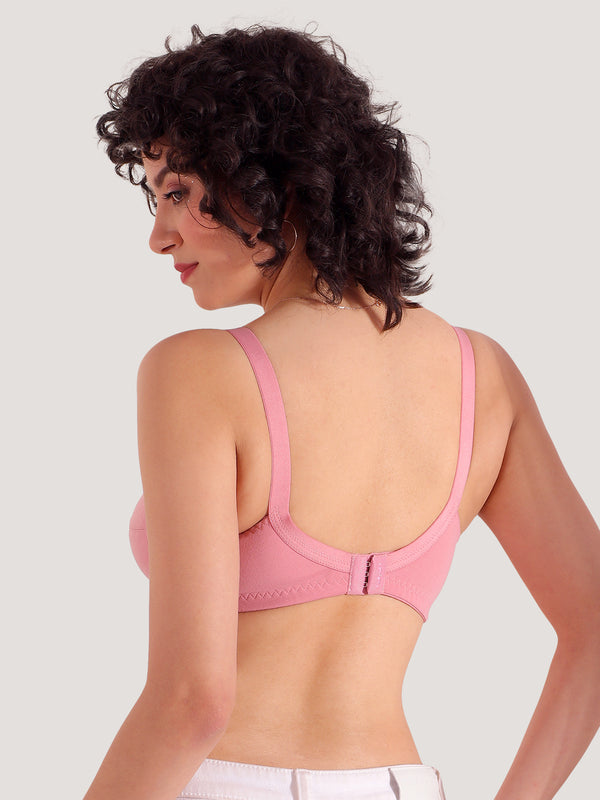 Anaya Full Coverage M Frame Minimizer Bra | Pack of 3-ONION GREY WHITE