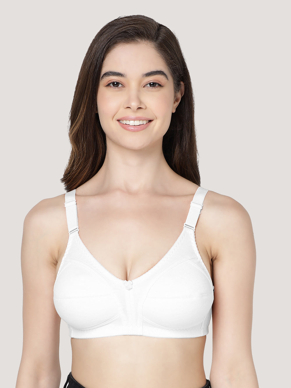 Anaya Full Coverage M Frame Minimizer Bra | Pack of 3-ONION WHITE BLACK