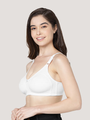 Anaya Full Coverage M Frame Minimizer Bra | Pack of 3-WHITE CAMEL BLACK