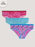 Kalyani (3500) Mid Rise Hipster Printed Melange Cotton Panties Pack of 3 - Colors & Prints May Vary