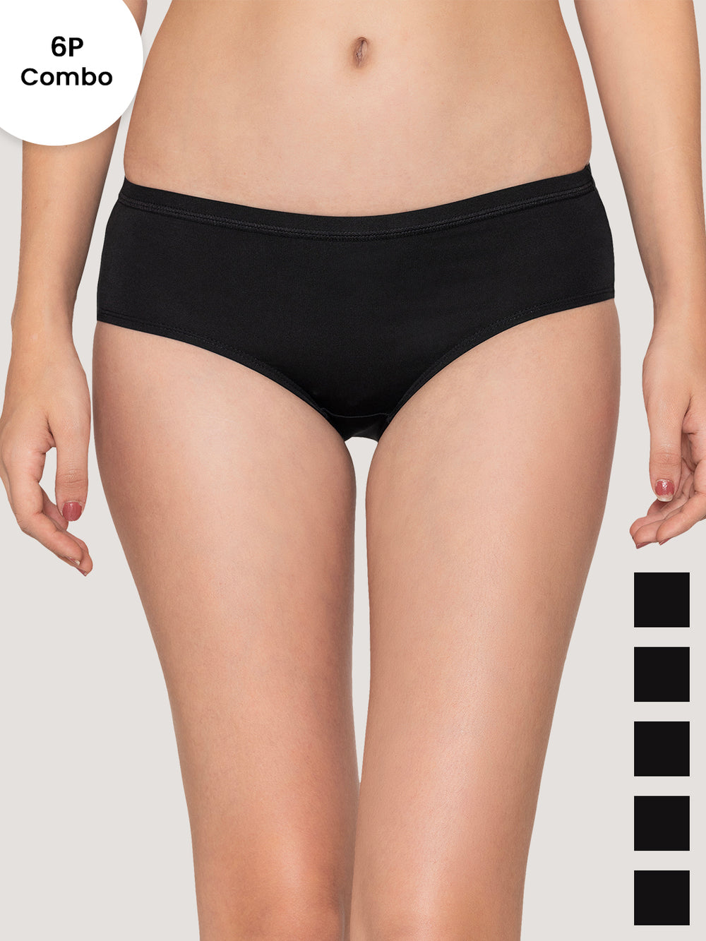 Oliver-mid-waist-hipster-style-panties-for-girls-pack-of-6 BLK BLK BLK BLK BLK BLK