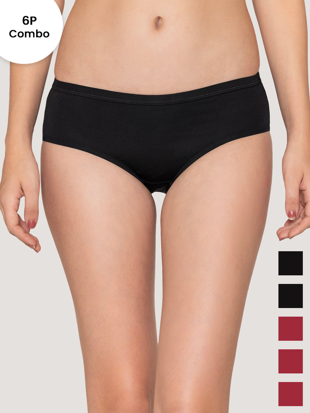 Oliver-mid-waist-hipster-style-panties-for-girls-pack-of-6-BLK BLK BLK MRN MRN MRN