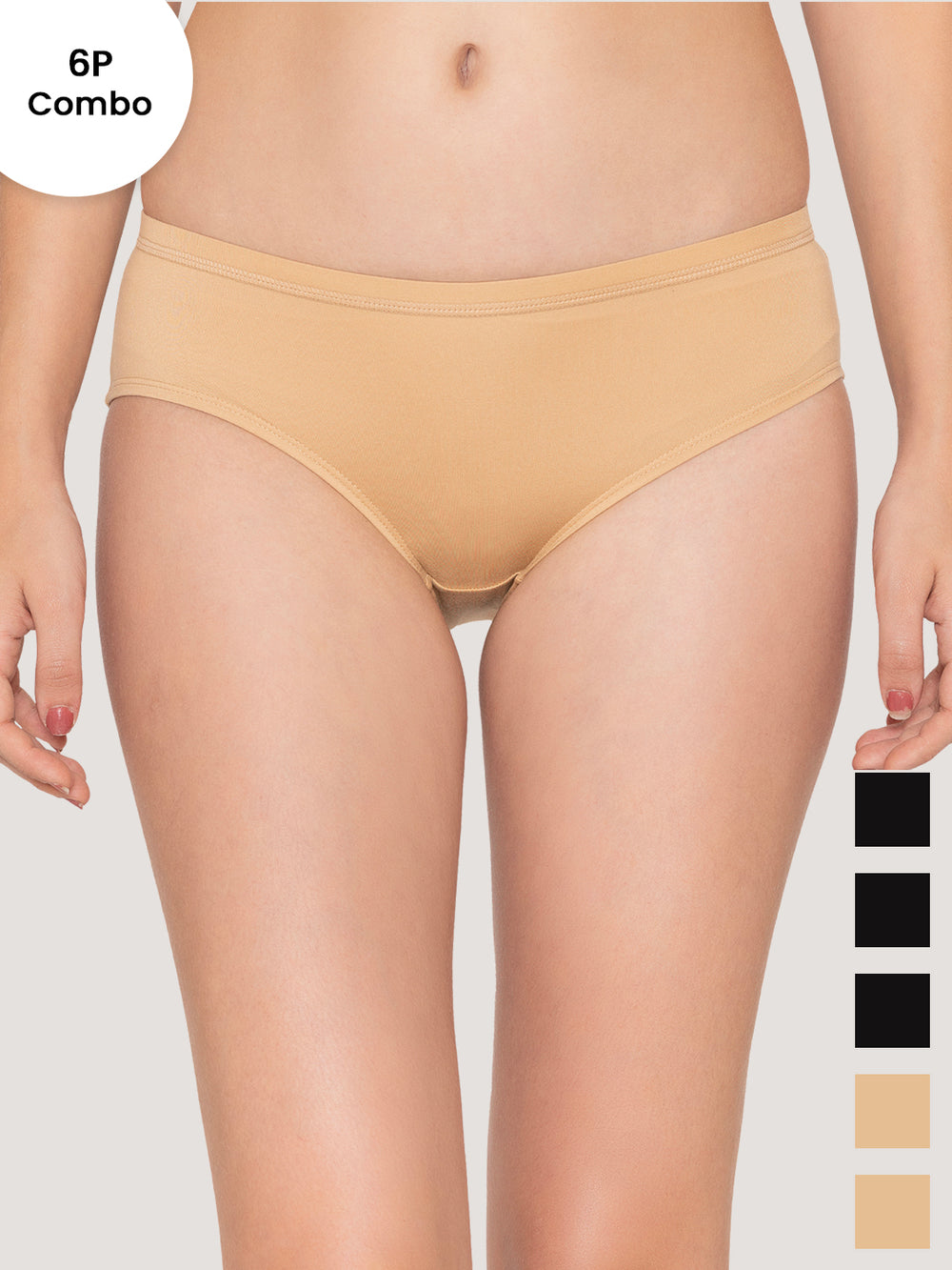 Oliver-mid-waist-hipster-style-panties-for-girls-pack-of-6-BLK BLK BLK ND ND ND