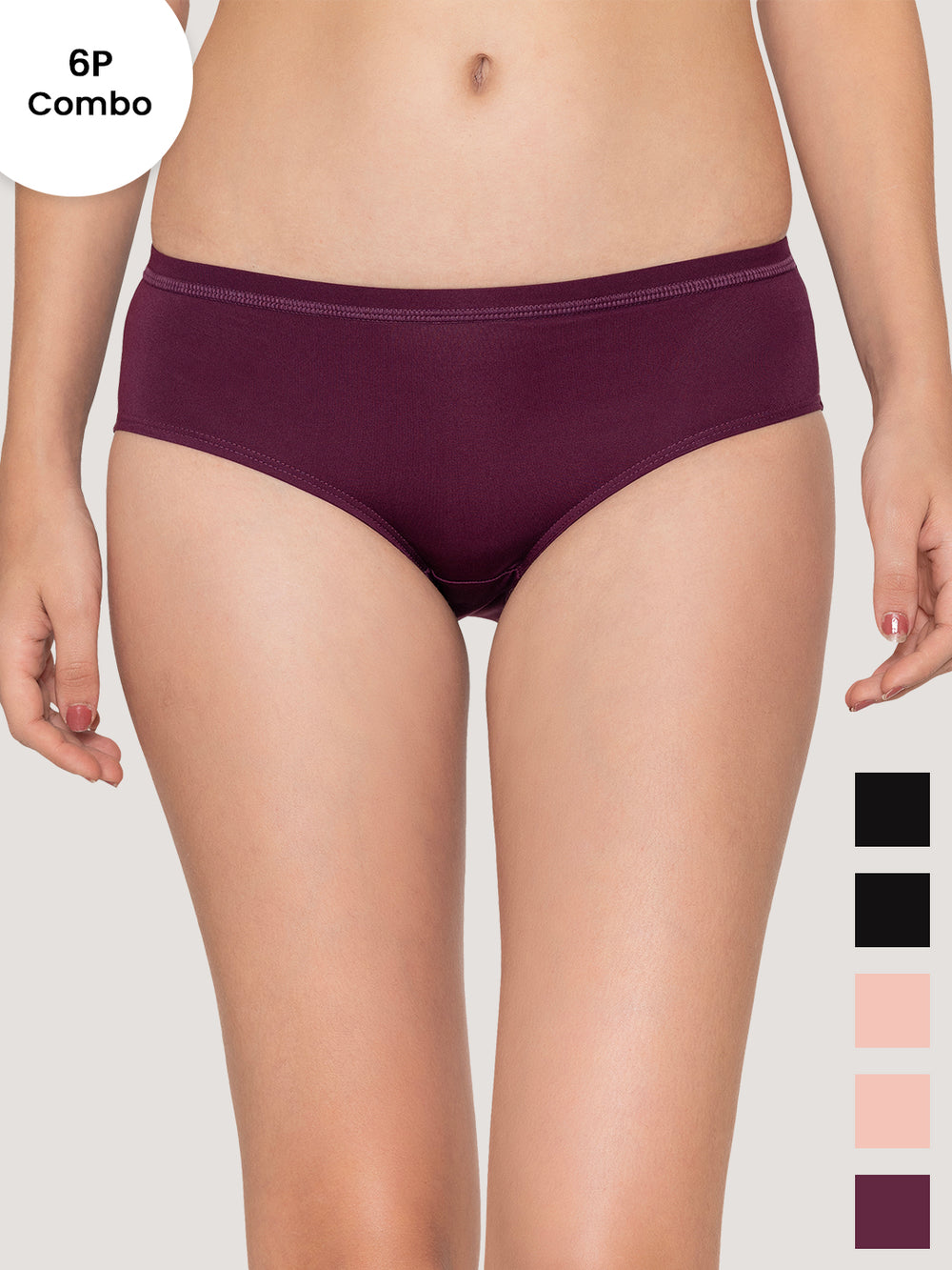 Oliver-mid-waist-hipster-style-panties-for-girls-pack-of-6-BLK BLK CRP CRP DVL DVL