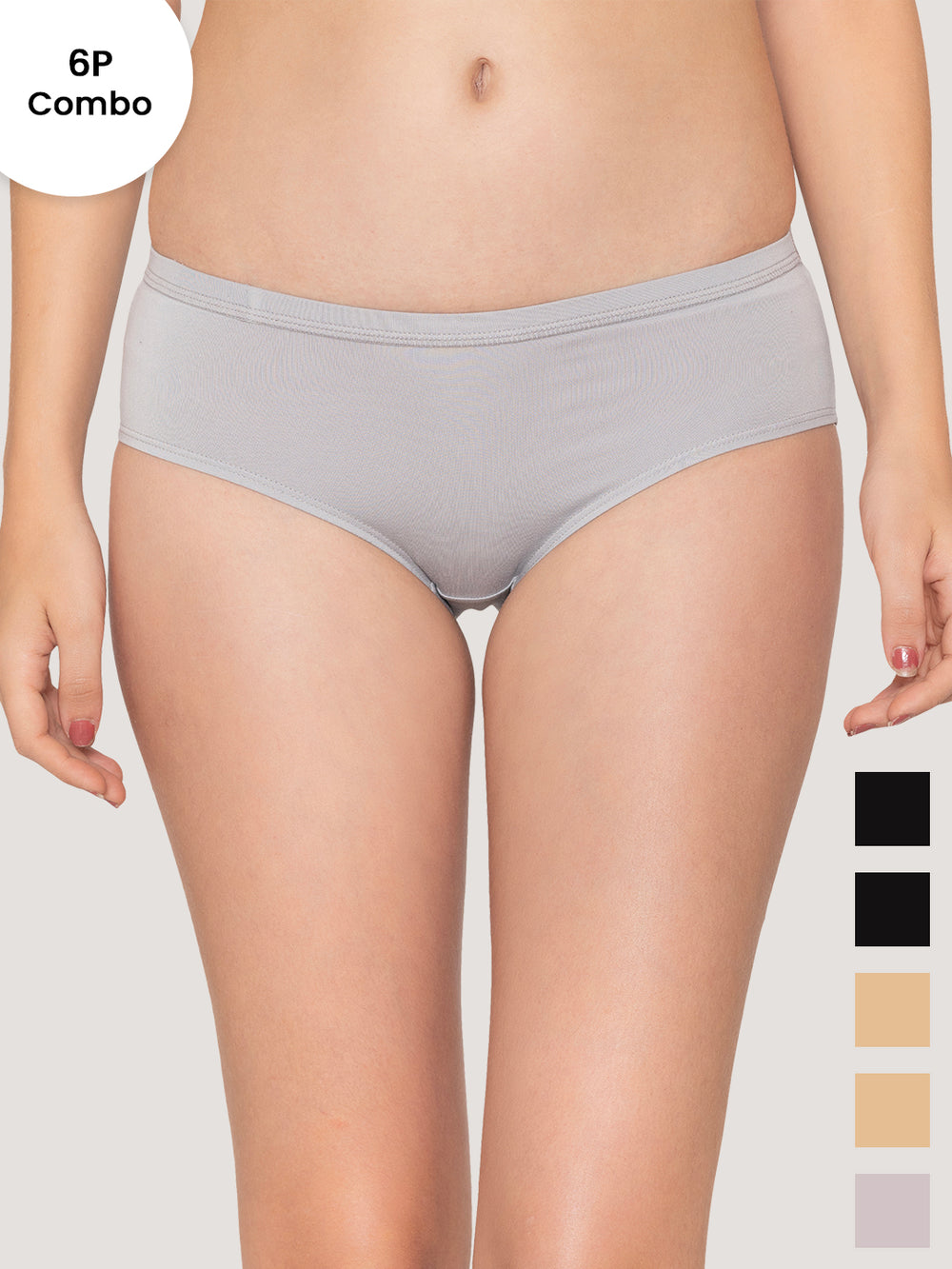 Oliver-mid-waist-hipster-style-panties-for-girls-pack-of-6-BLK BLK ND ND LGRY LGRY