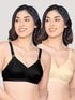 Kalyani Damini  Full Coverage Non Padded Cotton Everyday Bra | Pack of 2