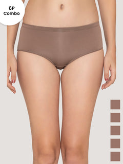 Cooper Women's Medium Coverage Hipster Panties Pack of 6-BRW BRW BRW BRW BRW BRW