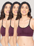 Kalyani Ira Full Coverage Wirefree Non Padded Everyday Beginners Bra  | Pack of 3