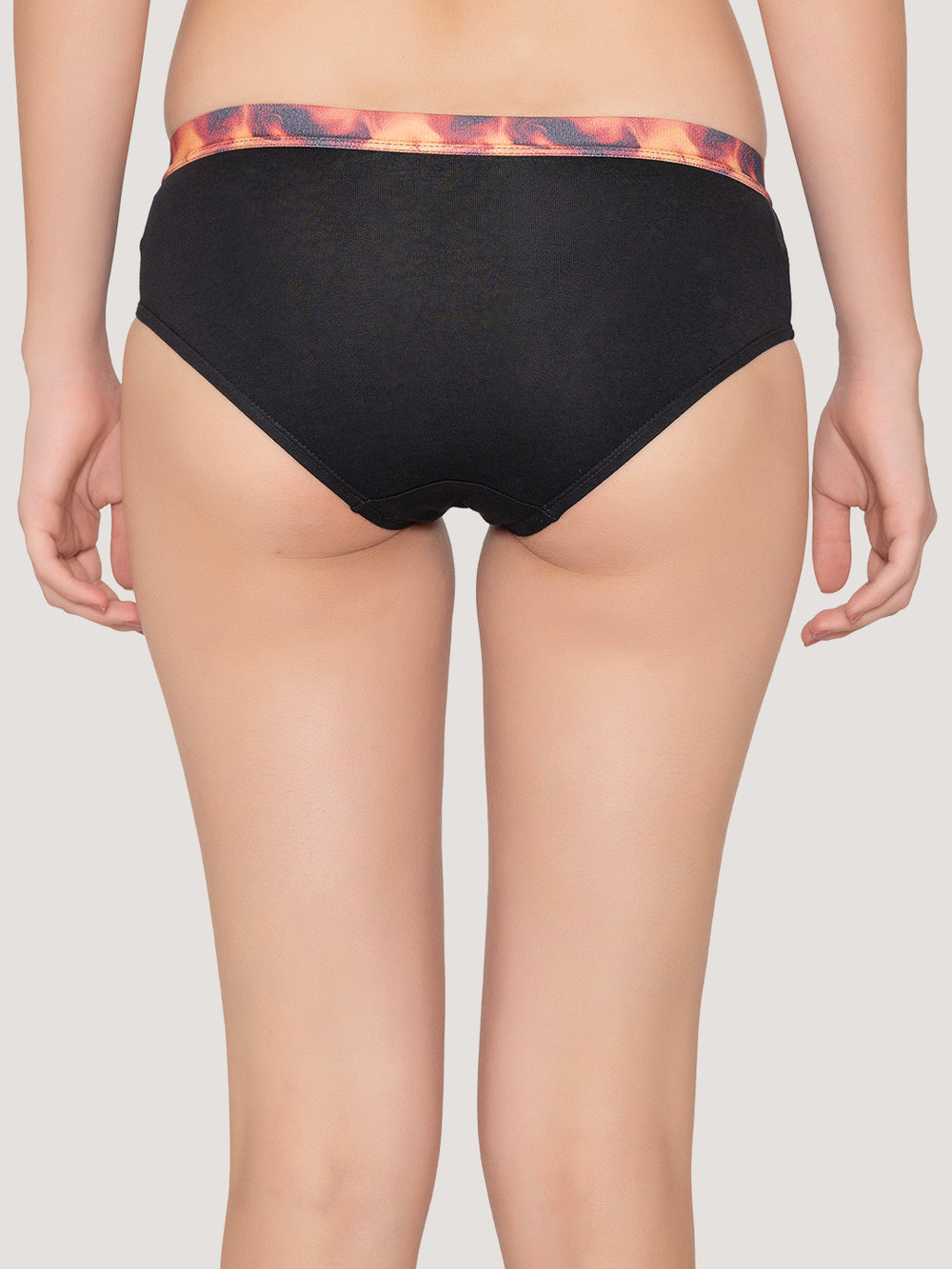 Berry Girl's Low Waist Printed Waistband Panties Pack of 6-BLK BLK BLK ND ND ND