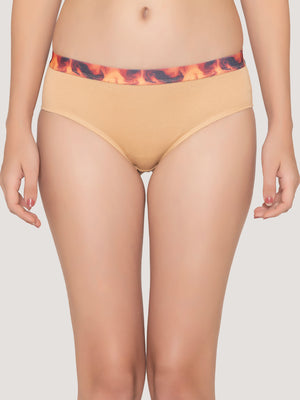 Berry Low Waist Printed Panties | Pack of 3-NUDE NUDE NUDE