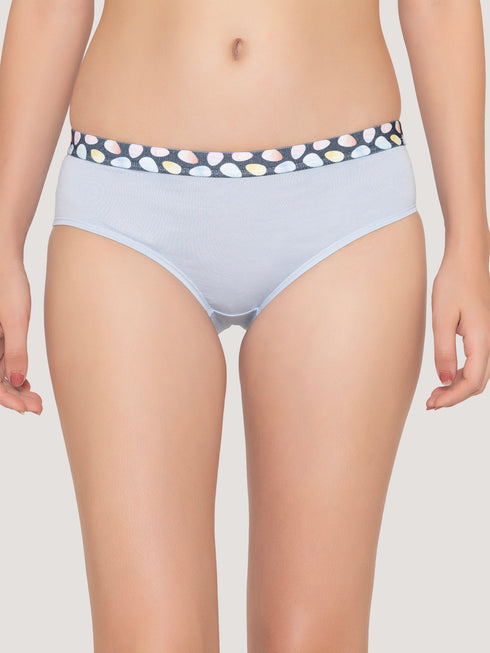 Kalyani Berry Girl's Low Waist Printed Waistband Panties | Pack of 3