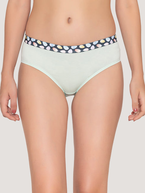 Kalyani Berry Girl's Low Waist Printed Waistband Panties | Pack of 3