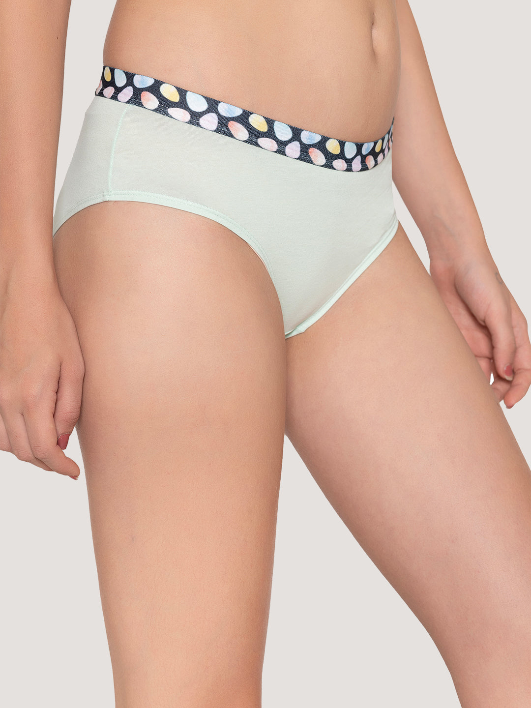 Berry Low Waist Printed Panties | Pack of 3-ROSE S. BLUE 107 SEA GREEN