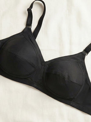 Damini Full Coverage Cotton Everyday Bra | Pack of 3-BLACK SKIN WHITE