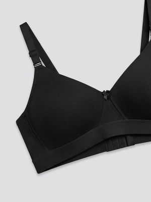 Tessa Full Support Seamless Designer Bra for Women Pack of 2-L.GREY BLACK