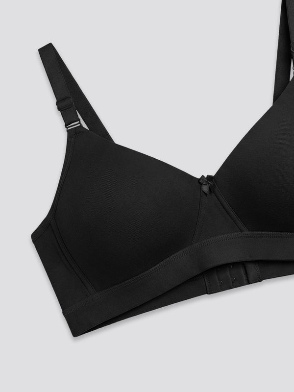 Tessa Full Support Seamless Designer Bra for Women Pack of 2-L.GREY BLACK