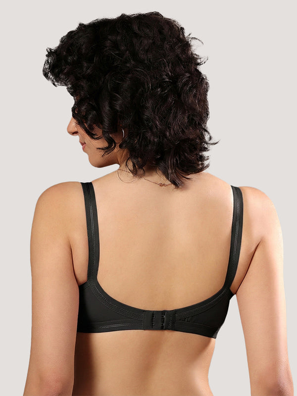 Damini Full Coverage Cotton Everyday Bra | Pack of 3-FAWN ONION BLACK