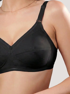Damini Full Coverage Cotton Everyday Bra | Pack of 3-FAWN ONION BLACK