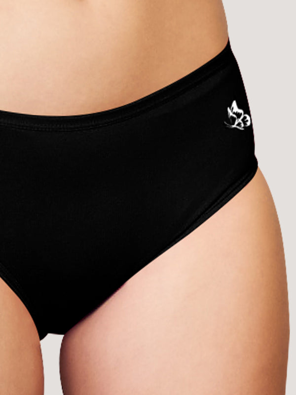 Vami Medium Coverage Panties for Girls | Pack of 3-BLACK BLACK BLACK