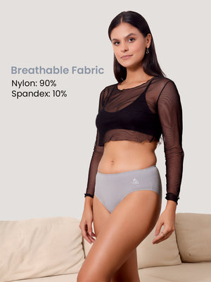 Bliss Bonded Technology Seamless Hipster Panties for Women | GREY ROSY BROWN
