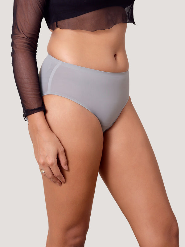 Bliss Bonded Technology Seamless Hipster Panties for Women | GREY GREY