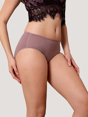 Bliss Bonded Technology Seamless Hipster Panties for Women | GREY ROSY BROWN