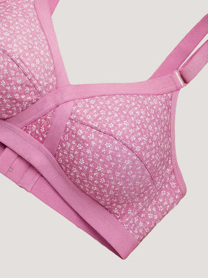 Kalyani Maxine Cross Over Front Full Coverage Cotton Minimizer Bra Pack of 2-BLUSH PINK