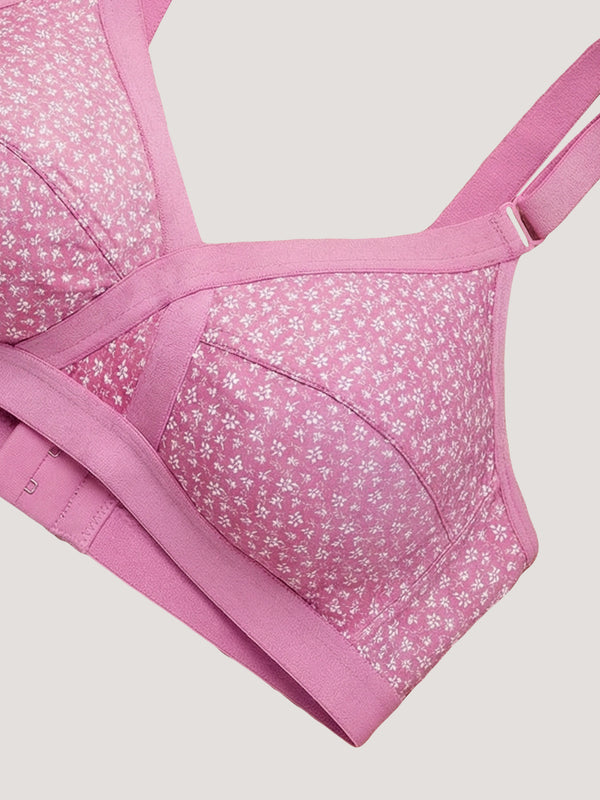 Kalyani Maxine Cross Over Front Full Coverage Cotton Minimizer Bra Pack of 2-BLUSH PINK