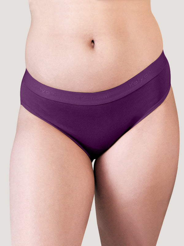 Sensa Low Waist Bikini Panties | Pack of 3-BURGUNDY BURGUNDY BURGUNDY