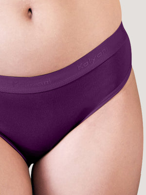 Sensa Low Waist Bikini Panties | Pack of 3-BURGUNDY BURGUNDY BURGUNDY