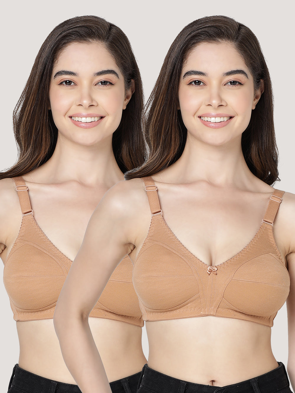 Anaya Full Coverage M Frame Minimizer Bra | Pack of 2-CAMEL CAMEL