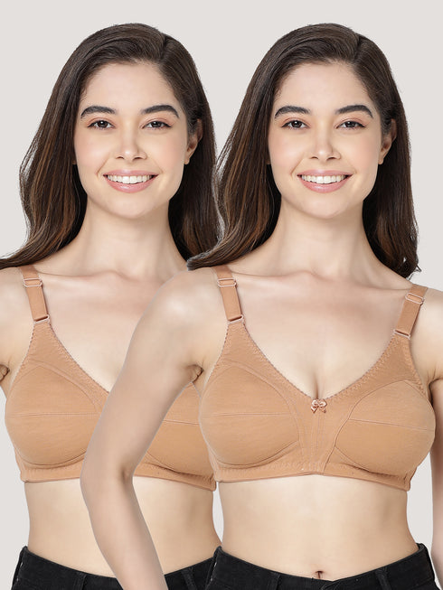 Kalyani Anaya Full Coverage Non-Padded M Frame Minimizer Bra | Pack of 2