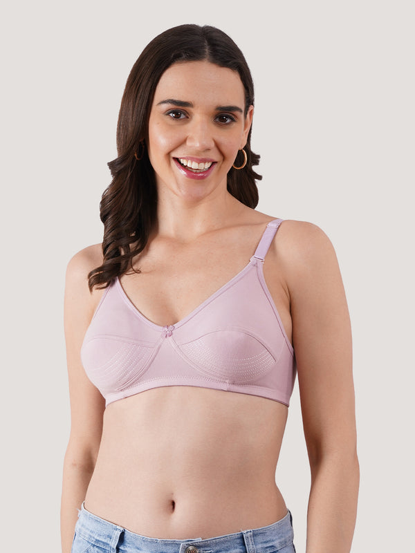Pranika Non Padded Seamed Everyday Bra | Pack of 3 CREPE CREPE CREPE