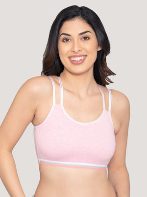 Candy Full Coverage Criss-Cross Back Teenager Bra | Pack of 3-M.PINK M.PINK M.PINK