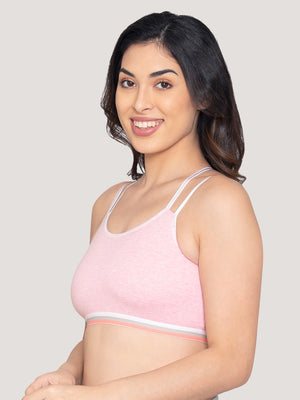 Candy Full Coverage Criss-Cross Back Teenager Bra | Pack of 3-M.PINK M.PINK M.PINK