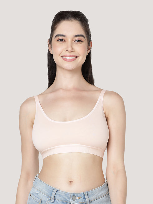 Kalyani Cathy Seamless Double-Layered Slip-On Beginner Bra | Pack of 3