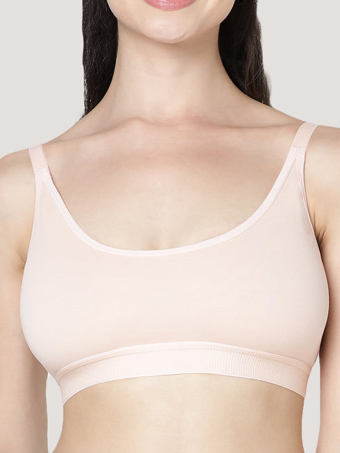 Kalyani Cathy Seamless Double-Layered Slip-On Beginner Bra | Pack of 3