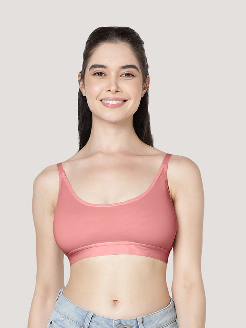 Kalyani Cathy Seamless Double-Layered Slip-On Beginner Bra | Pack of 3