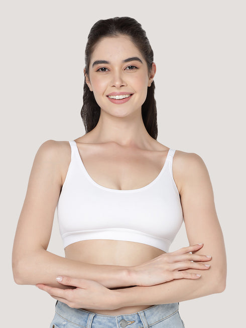 Kalyani Cathy Seamless Double-Layered Slip-On Beginner Bra | Pack of 3