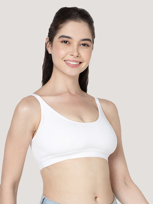 Cathy Double-Layered Slip-On Beginner Bra | Pack of 3-ONION ROSE WHITE