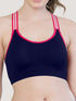 K LINGERIE Charlet Women's Criss-Cross Back Cookie Cups Insertion High Impact Sports Bra