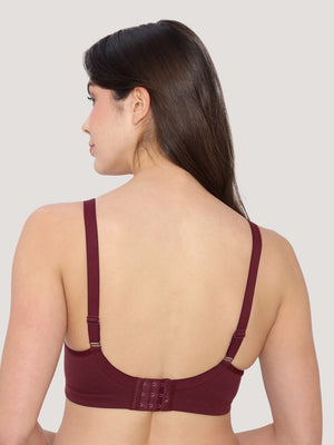 Chase Full Coverage Everyday Bra for Women-WINE