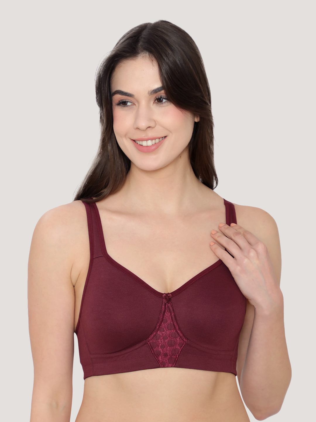 Chase Full Coverage Everyday Bra for Women-WINE