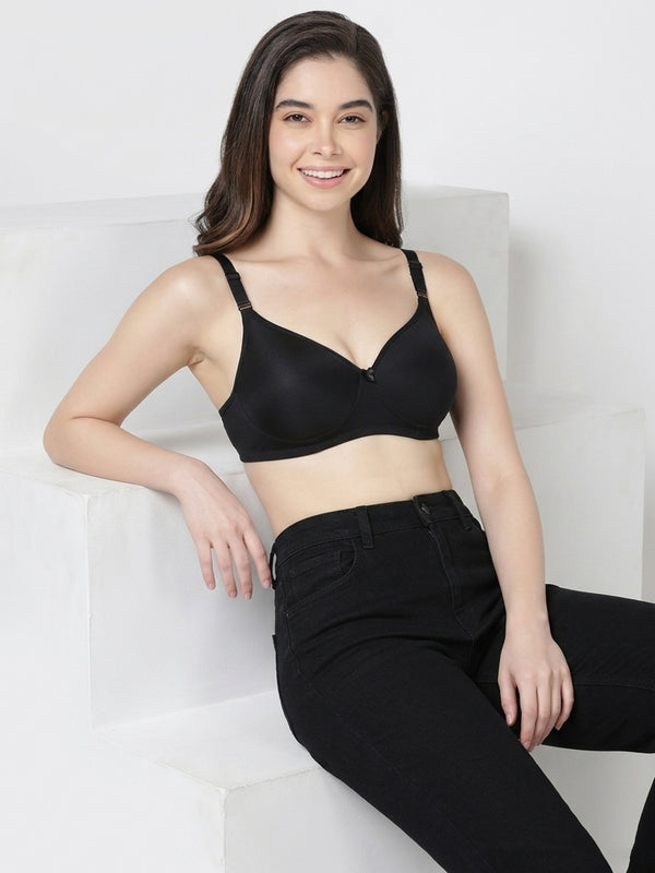 Cherry Full Coverage Lightly Padded Everyday Bra | Pack of 3-BLACK BLACK BLACK