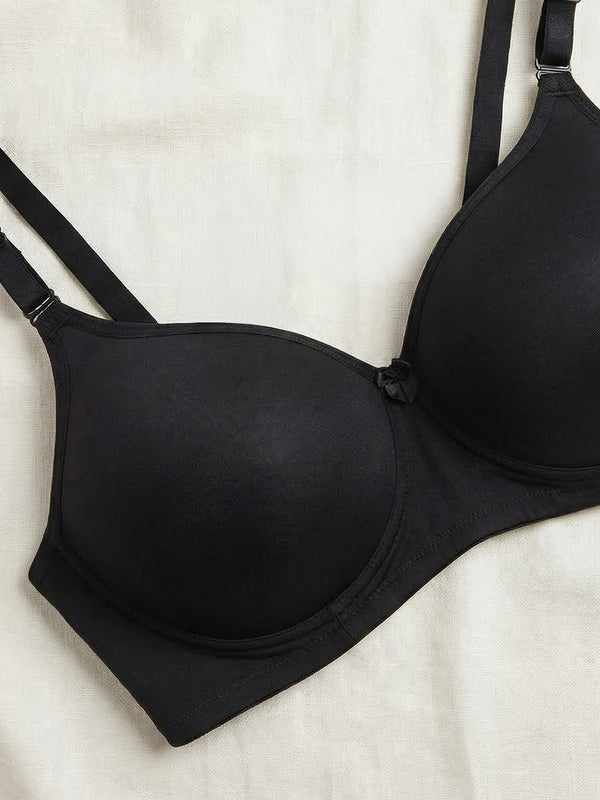 Cherry Full Coverage Lightly Padded Everyday Bra | Pack of 3-BLACK BLACK BLACK