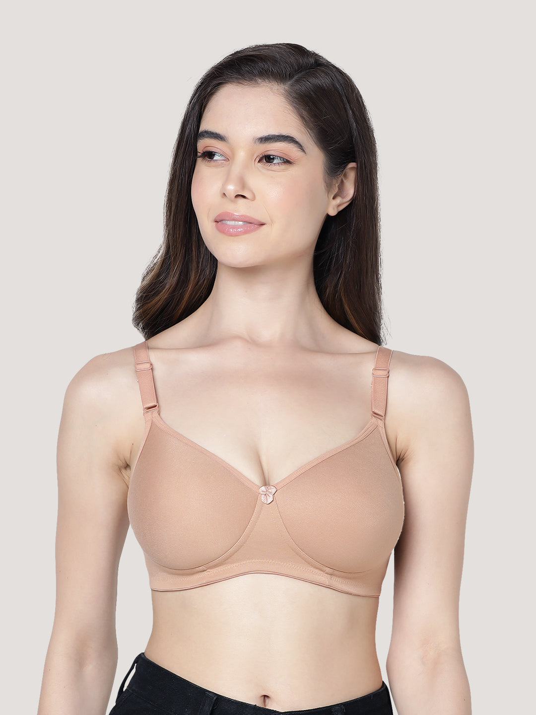 Cherry Full Coverage Lightly Padded Everyday Bra | Pack of 3-BLACK CAMEL CORAL