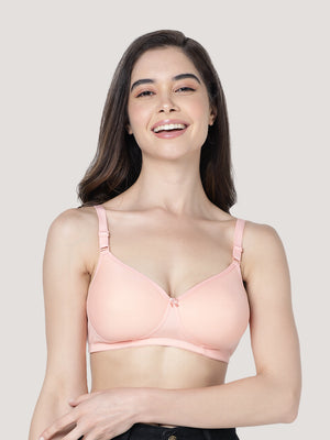 Cherry Full Coverage Lightly Padded Everyday Bra | Pack of 3-BLACK PEACH SKIN