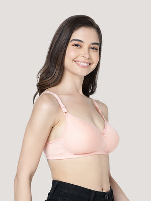 Cherry Full Coverage Lightly Padded Everyday Bra | Pack of 3-BLACK PEACH SKIN