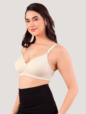 Cherry Full Coverage Lightly Padded Everyday Bra | Pack of 3-BLACK CAMEL SKIN