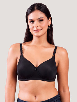 Cherry Full Coverage Lightly Padded Everyday Bra | Pack of 3-MAROON BLACK PEACH
